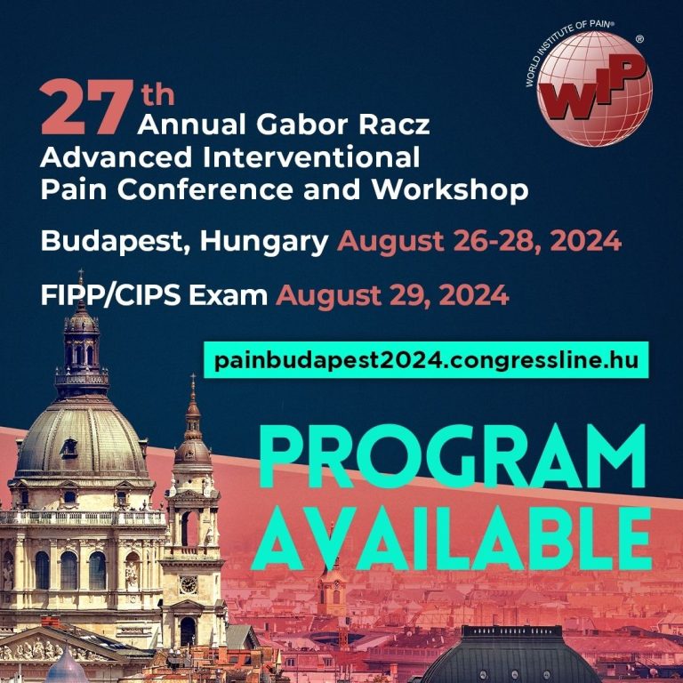 27th Annual Gabor Racz Advanced International Pain Conference and Workshop